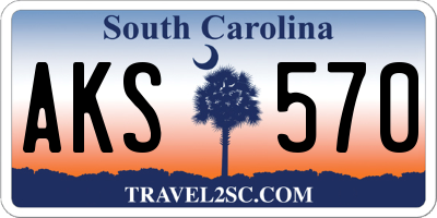 SC license plate AKS570
