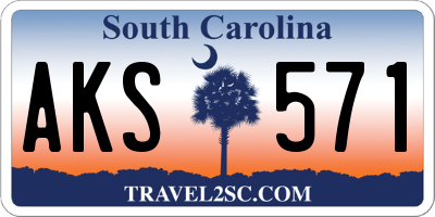 SC license plate AKS571