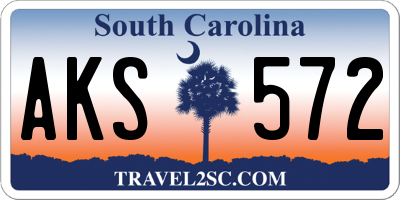SC license plate AKS572