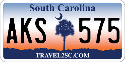 SC license plate AKS575
