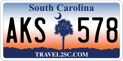 SC license plate AKS578