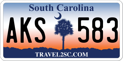 SC license plate AKS583