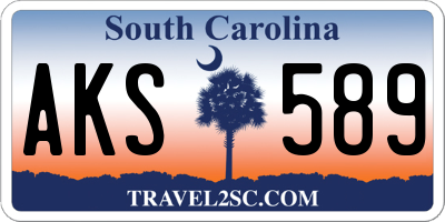 SC license plate AKS589