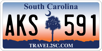 SC license plate AKS591