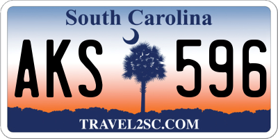SC license plate AKS596
