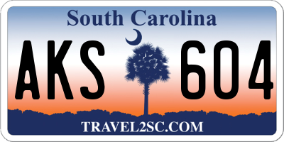 SC license plate AKS604