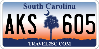 SC license plate AKS605