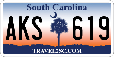 SC license plate AKS619