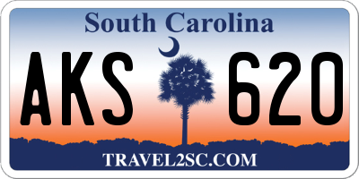 SC license plate AKS620