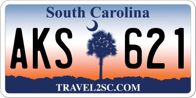 SC license plate AKS621