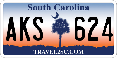 SC license plate AKS624