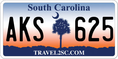 SC license plate AKS625