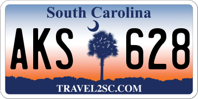 SC license plate AKS628