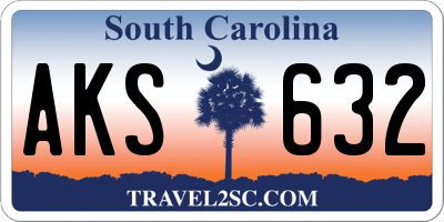 SC license plate AKS632