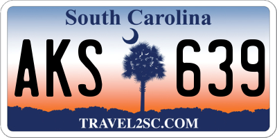 SC license plate AKS639