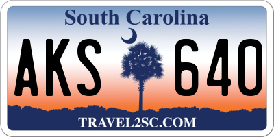 SC license plate AKS640