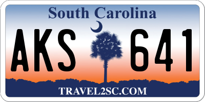 SC license plate AKS641