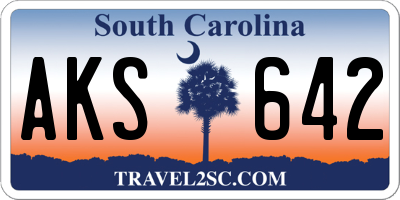 SC license plate AKS642