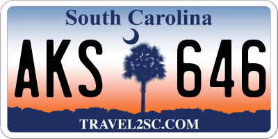 SC license plate AKS646