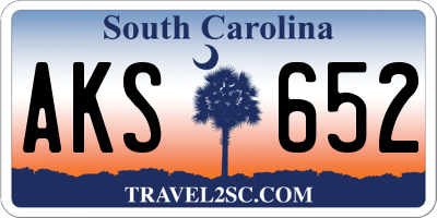 SC license plate AKS652