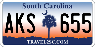 SC license plate AKS655