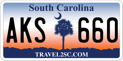 SC license plate AKS660