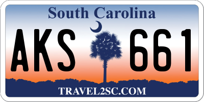 SC license plate AKS661
