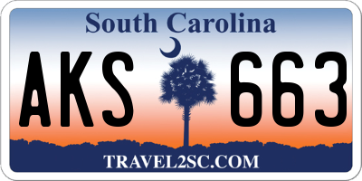 SC license plate AKS663