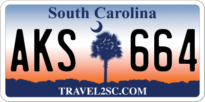 SC license plate AKS664