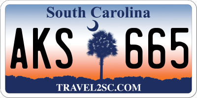 SC license plate AKS665