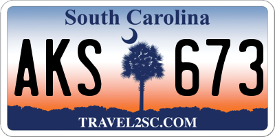 SC license plate AKS673