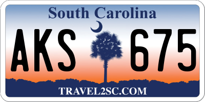 SC license plate AKS675