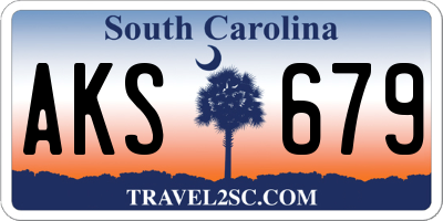 SC license plate AKS679