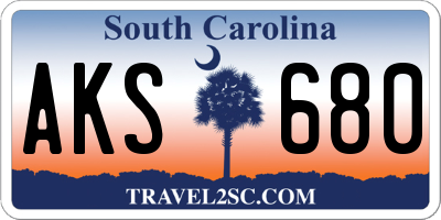 SC license plate AKS680