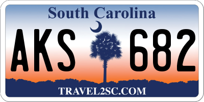 SC license plate AKS682