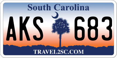 SC license plate AKS683