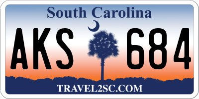 SC license plate AKS684