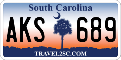 SC license plate AKS689
