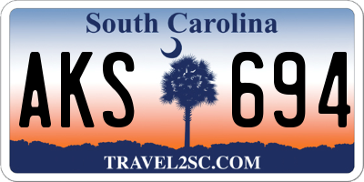 SC license plate AKS694