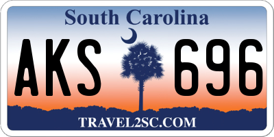 SC license plate AKS696