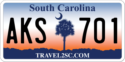 SC license plate AKS701