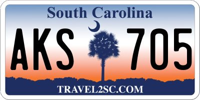 SC license plate AKS705