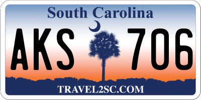 SC license plate AKS706