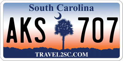SC license plate AKS707