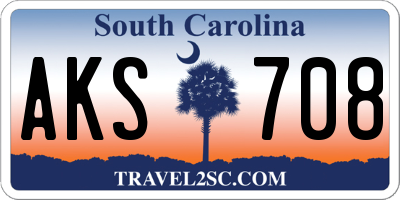 SC license plate AKS708