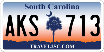 SC license plate AKS713