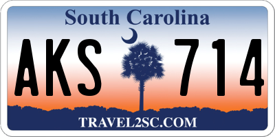 SC license plate AKS714