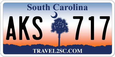 SC license plate AKS717