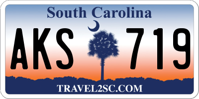 SC license plate AKS719