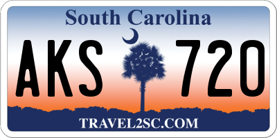 SC license plate AKS720